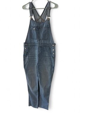 American Eagle Light Wash Denim Overalls, 90s Boyfriend, relaxed fit, size M